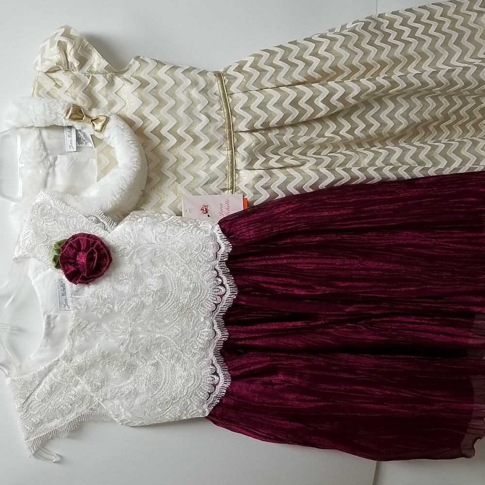 Jona Michelle Girls Holiday Party Dresses - Bundle of 2